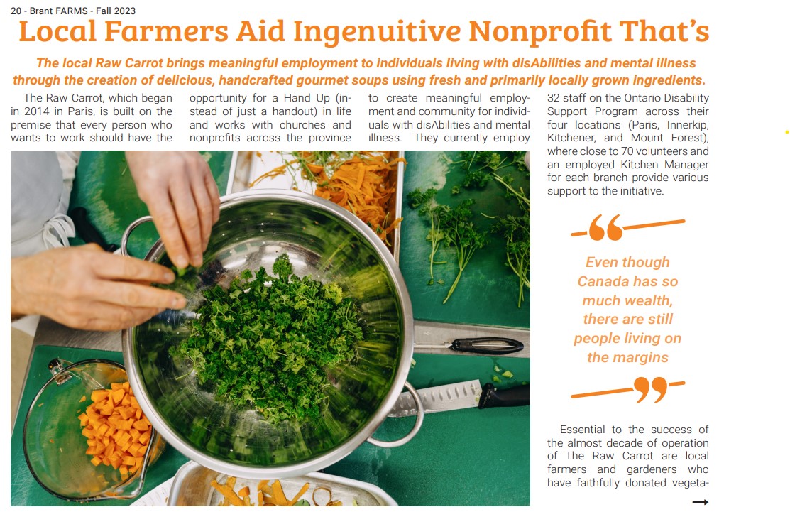“Local Farmers Aid Ingenuitive Nonprofit That’s “Stirring Up Change” In Brant County & Beyond”